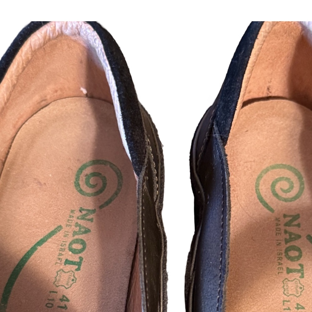 Naot EUC Sz 41 9.5 Matai Swirl Bronze Metallic Leather Mary Jane Flats (SH052) - Picture 5 of 9